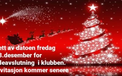 Juleavslutning fredag 13.desember (ungdom/ voksne)