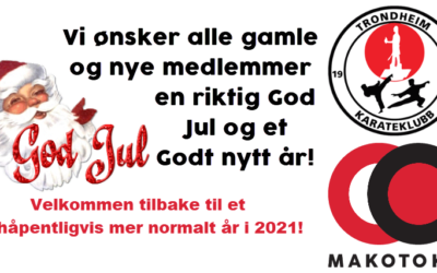 God jul og godt nytt år ønskes fra Trondheim Karateklubb