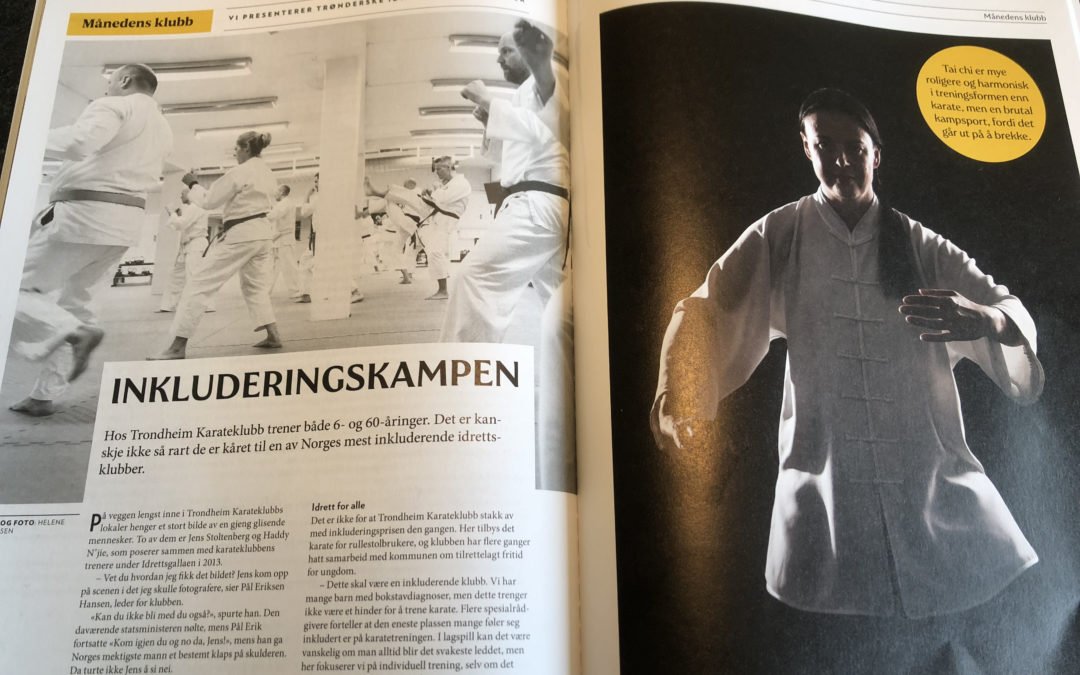 Flott 6 siders innlegg om oss i aprilnummeret (2018) av Sorgenfri