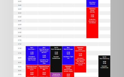 Endring i treningstidene på mandag og torsdag